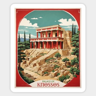 Palace of Knossos Greece Tourism Vintage Poster Sticker